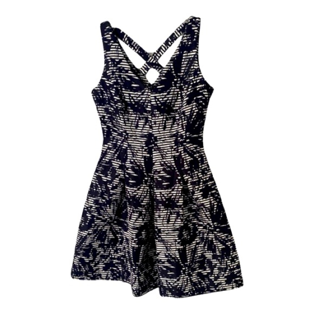 Taylor Navy and white stripped, floral dress size 4